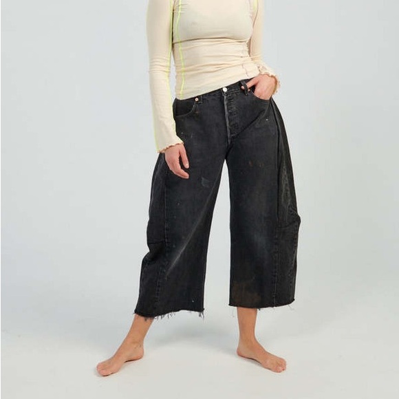 B Sides Lasso Levi's Denim Jeans VINTAGE BLACK Barrel 32 - Picture 7 of 14